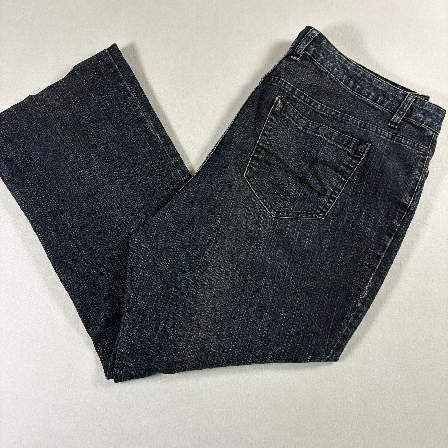 Liz Claiborne Womens Jeans 18W Plus Size Stretch Dark Wash Denim Bootcut Y2K