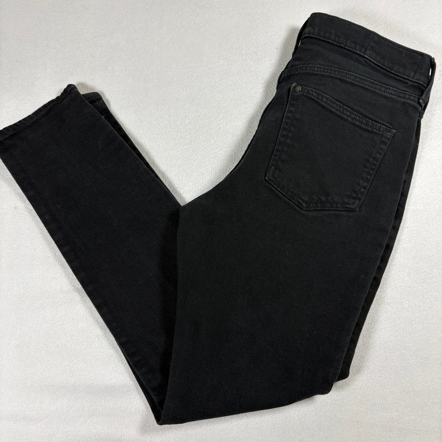 &Denim Skinny Jeans Mens 33x32 Black No Fade Stretch Modern Slim Fit