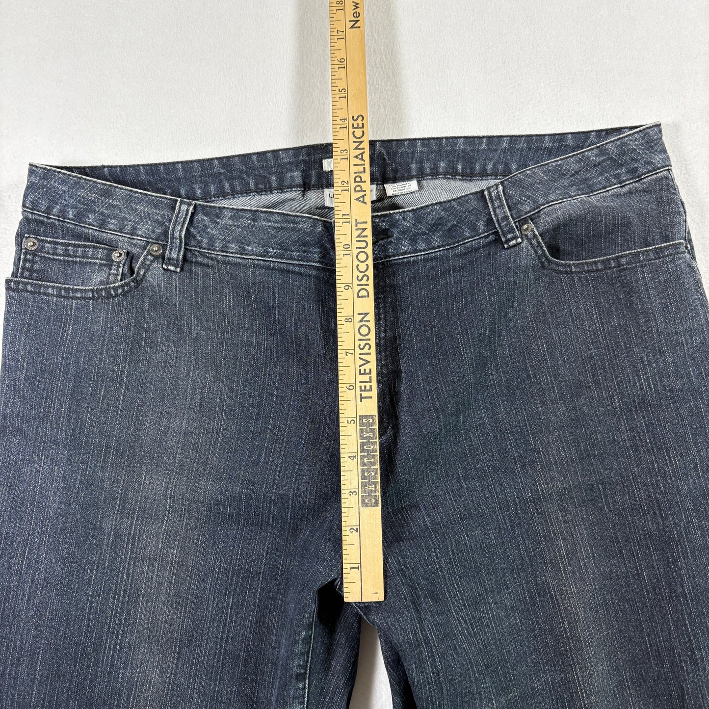 Liz Claiborne Womens Jeans 18W Plus Size Stretch Dark Wash Denim Bootcut Y2K