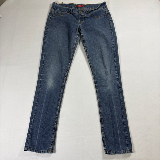 Dickies Jeans Womens 11 Y2K Low Rise Straight Leg Blue Denim Skate Retro Fit LA!