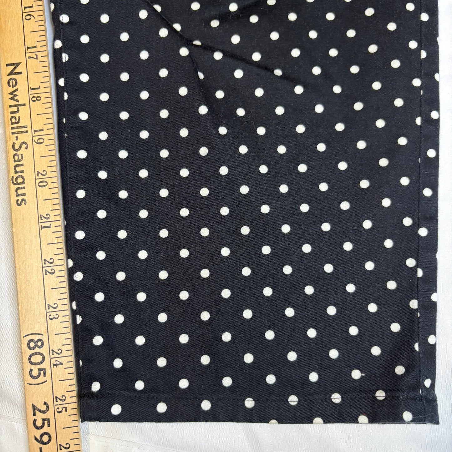 Lauren Ralph Lauren Women’s 22W Baggy Pants Black White Polka Dot Stretch Cotton