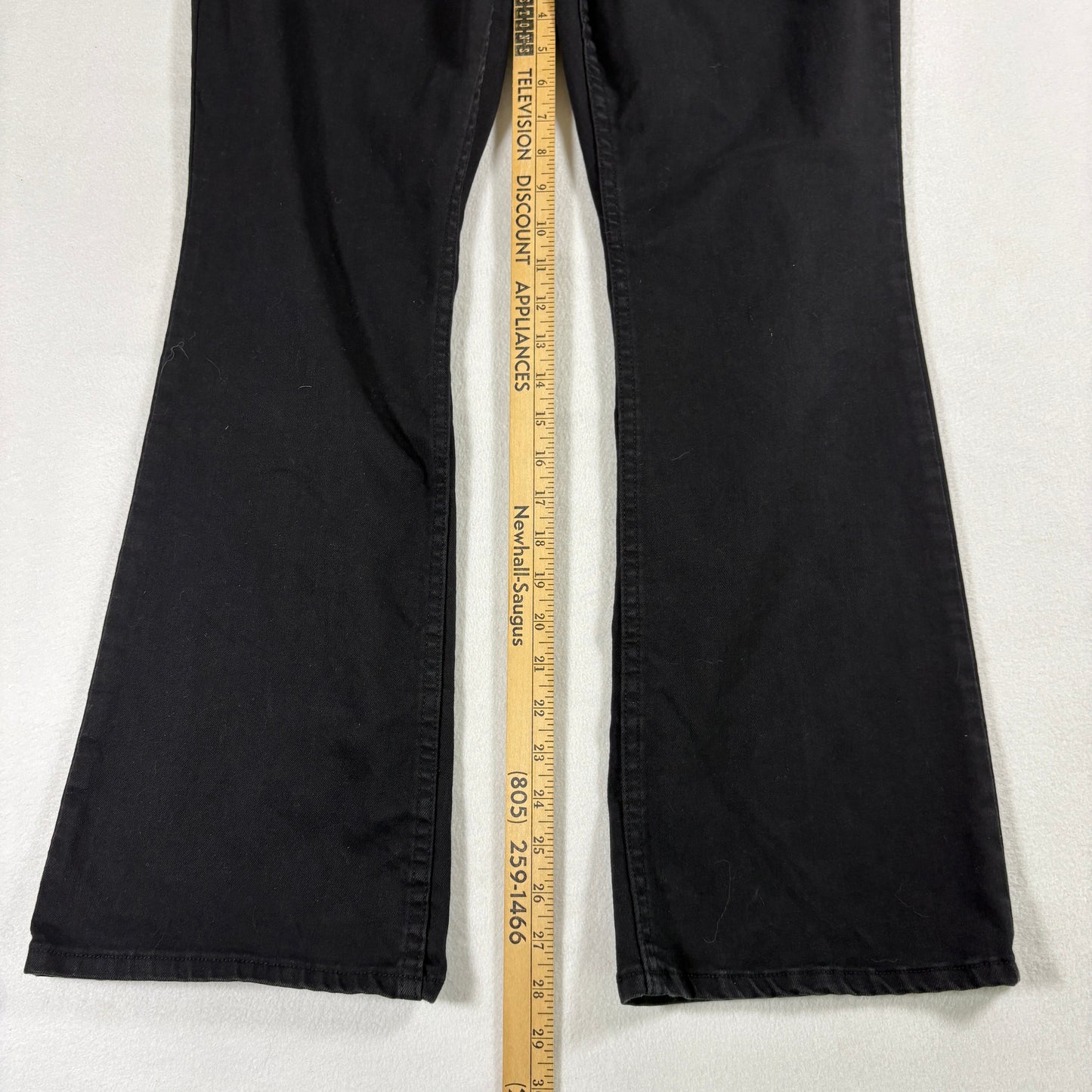 Lee Womens Jeans 14P Black Bootcut Mid Rise Regular Fit Stretch Denim Y2K