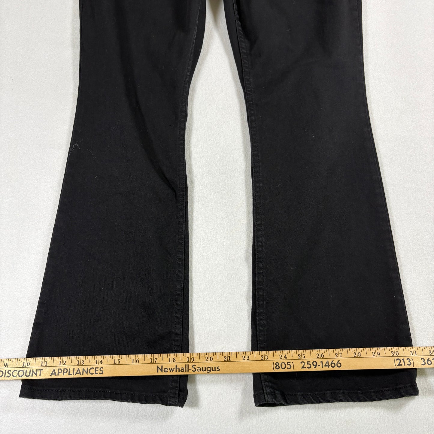 Lee Womens Jeans 14P Black Bootcut Mid Rise Regular Fit Stretch Denim Y2K