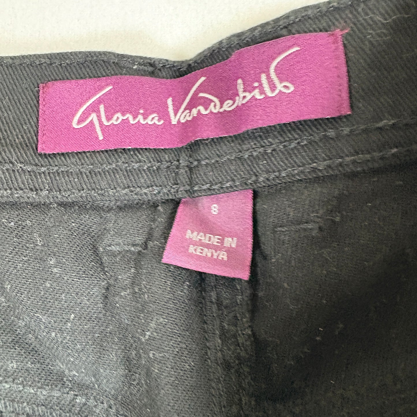 Gloria Vanderbilt Womens Jeans 8 Black High Rise Slim Tapered Stretch Denim