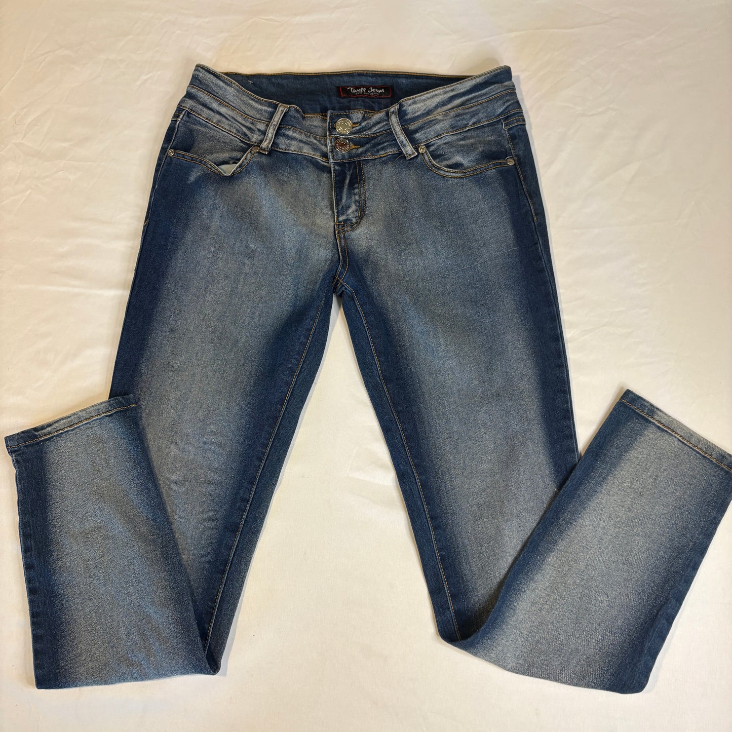 Twilight Jeans Women’s Bootcut Denim Blue Mid Rise Stretch Casual Faded Wash Pants