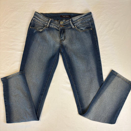 Twilight Jeans Women’s Bootcut Denim Blue Mid Rise Stretch Casual Faded Wash Pants