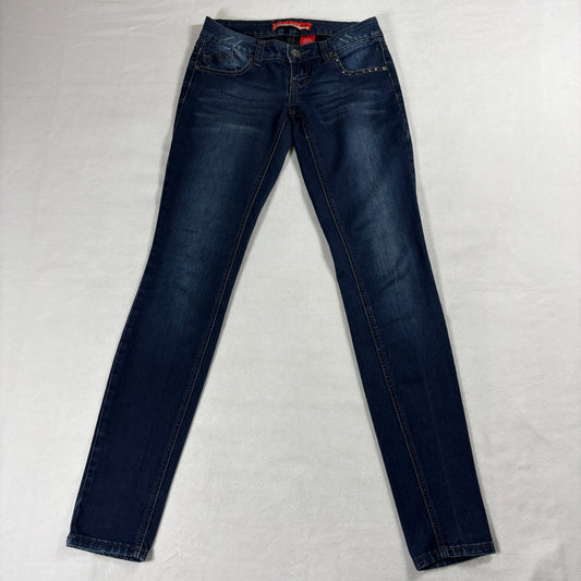 Zana Di Jeans Low Rise Skinny Women’s Size 1 Blue Stretch Denim Y2K
