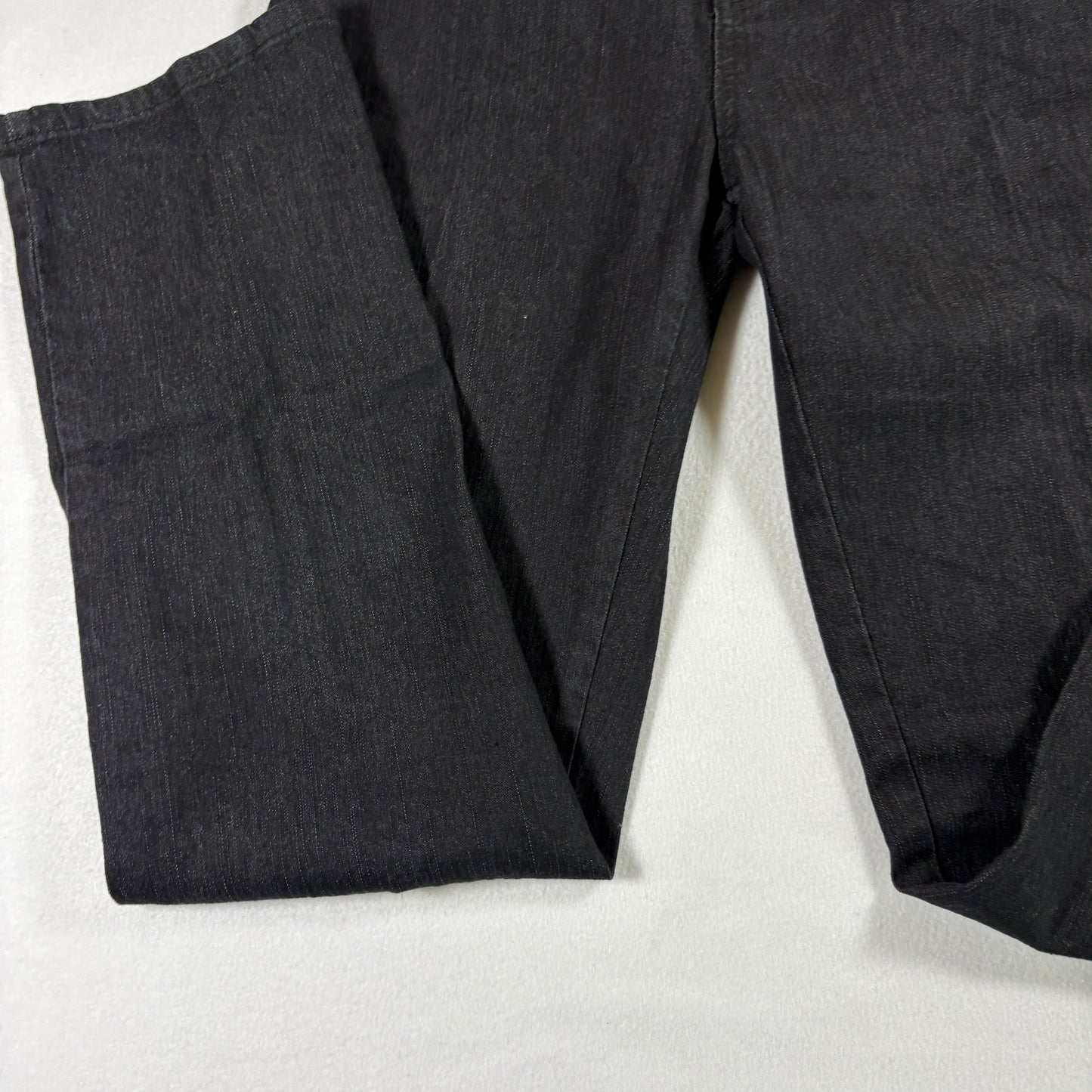 COS Jeans Womens 10 Black Denim Straight Leg Stretch Mid Rise Rhinestone Pocket