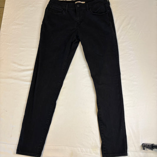 Levi’s Women’s W31 L30 Black Skinny Jeans Mid Rise Stretch Denim Levi Strauss Co