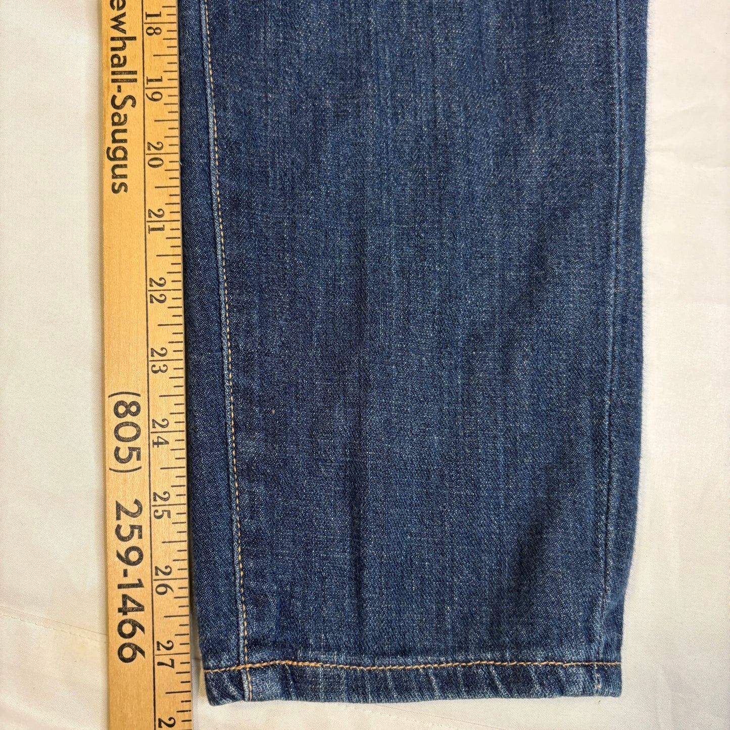 Lucky Brand Women’s Size 12/31 Charlie Capri Blue Jeans Distressed Bootcut Denim