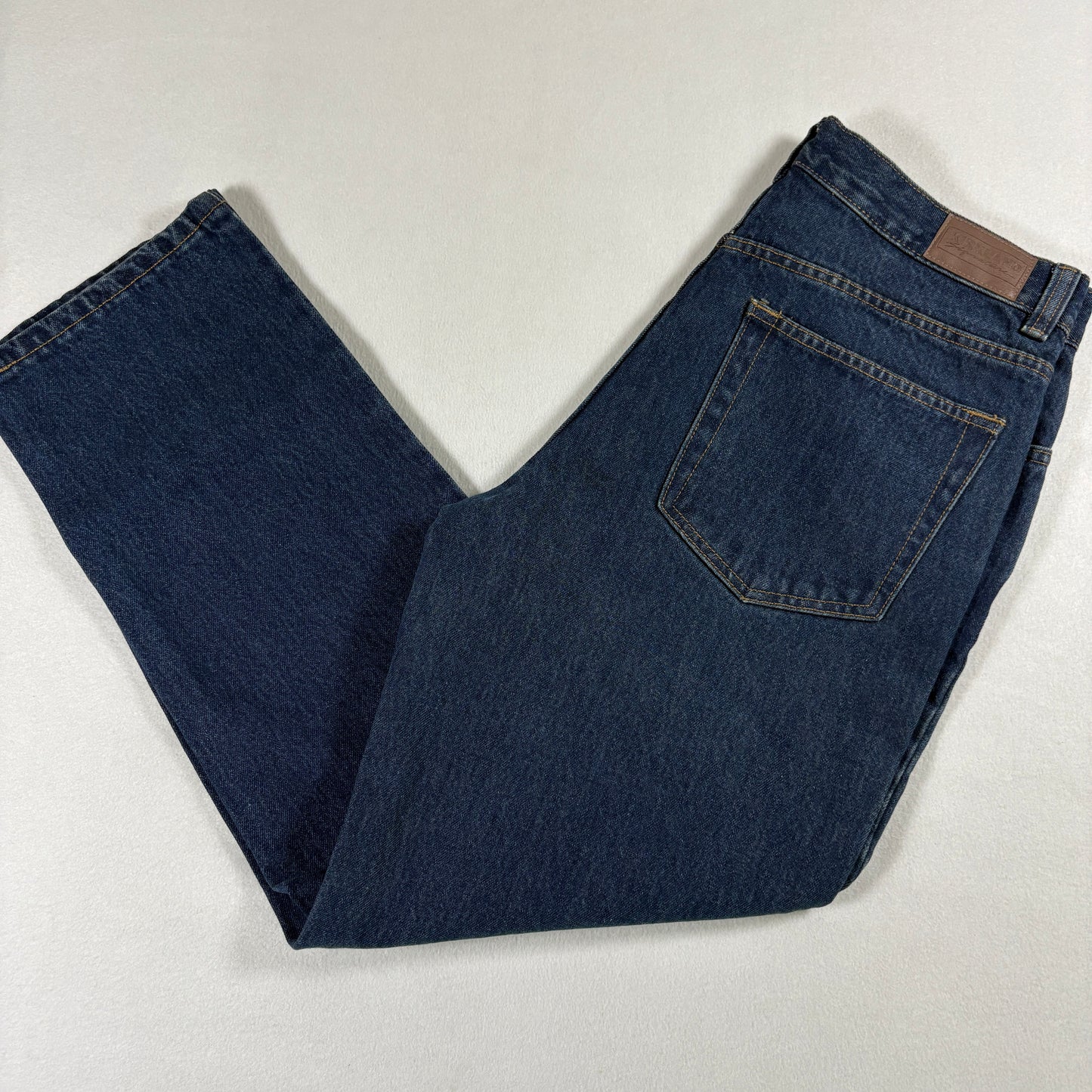 Kirkland Signature Mens Jeans 32x30 Blue Baggy Relaxed Fit Straight Leg Denim