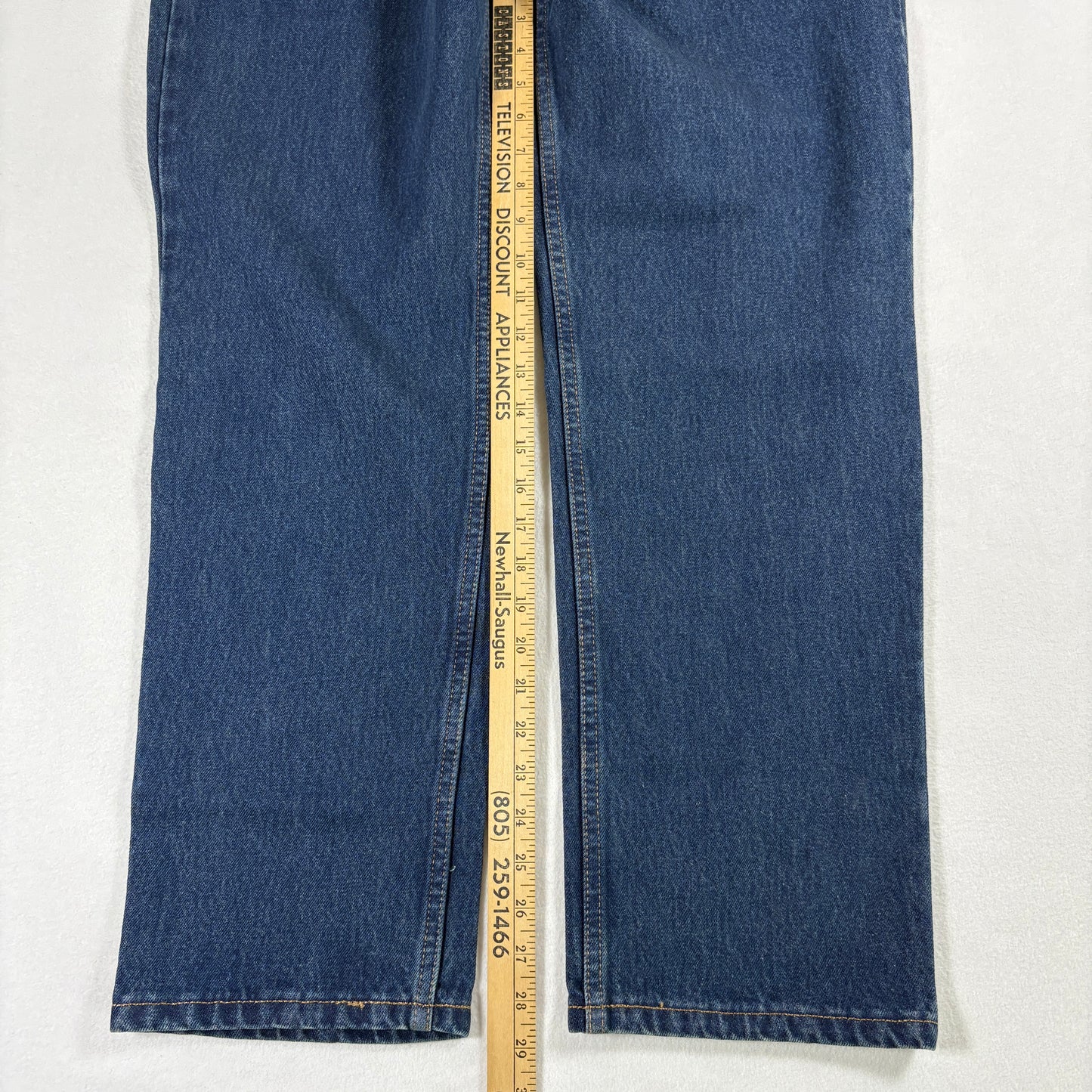 Kirkland Signature Mens Jeans 32x30 Blue Baggy Relaxed Fit Straight Leg Denim