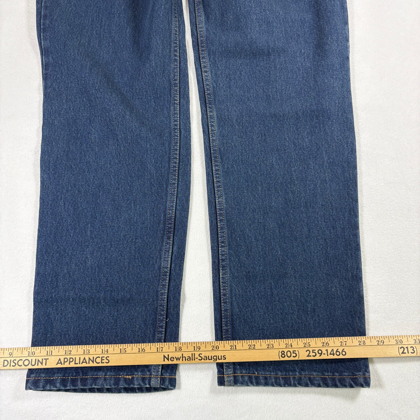 Kirkland Signature Mens Jeans 32x30 Blue Baggy Relaxed Fit Straight Leg Denim