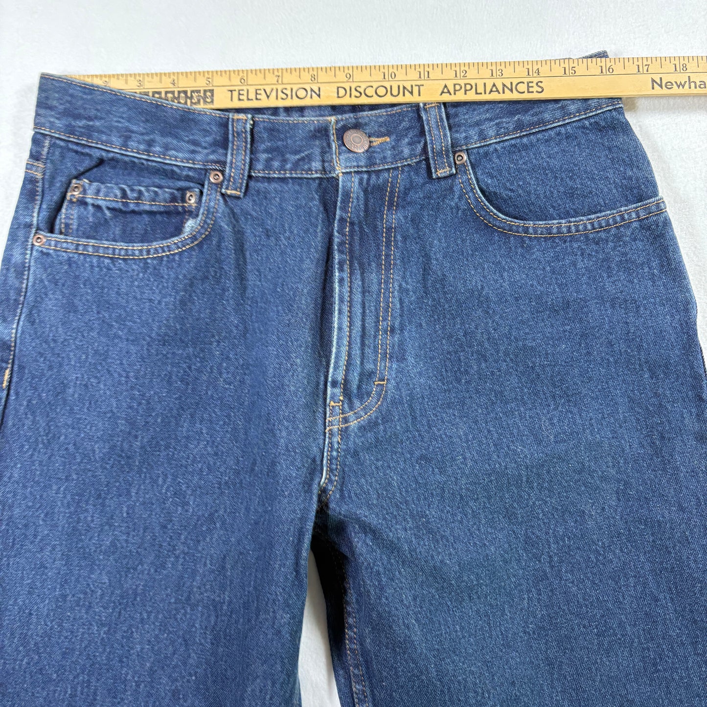 Kirkland Signature Mens Jeans 32x30 Blue Baggy Relaxed Fit Straight Leg Denim