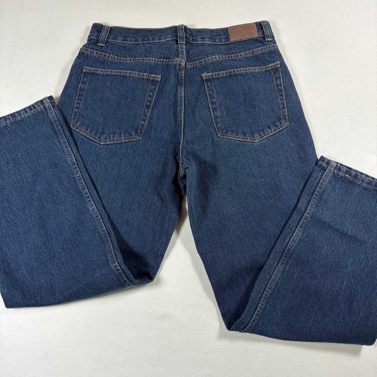 Kirkland Signature Mens Jeans 32x30 Blue Baggy Relaxed Fit Straight Leg Denim