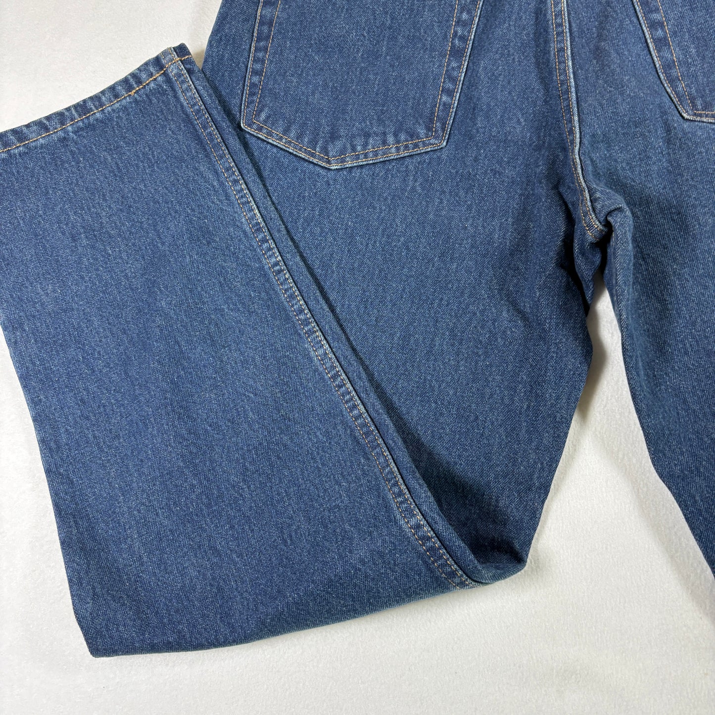 Kirkland Signature Mens Jeans 32x30 Blue Baggy Relaxed Fit Straight Leg Denim