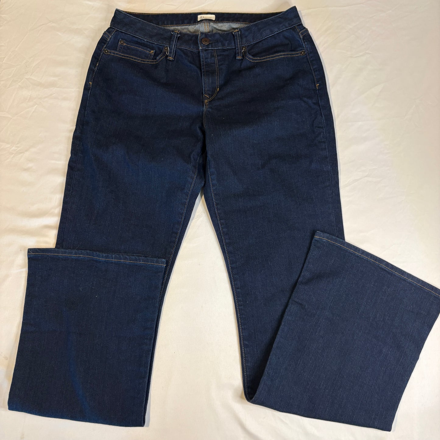 GAP Women’s 29 Long & Lean Dark Wash Jeans Flare Bootcut Stretch Denim Pants