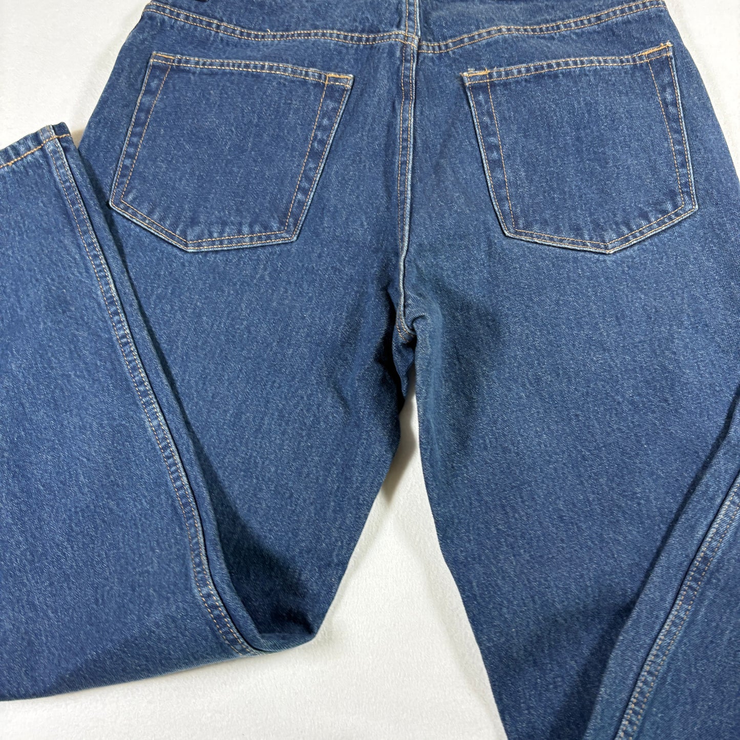 Kirkland Signature Mens Jeans 32x30 Blue Baggy Relaxed Fit Straight Leg Denim