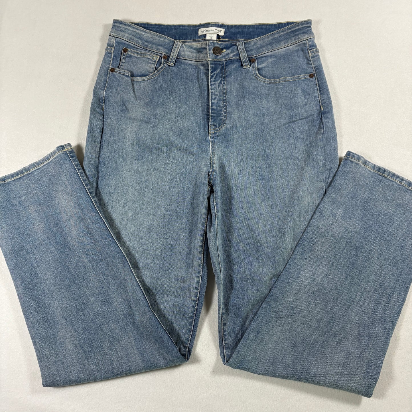 Coldwater Creek Womens Jeans 10 Light Wash Baggy Relaxed Fit Y2K High Rise