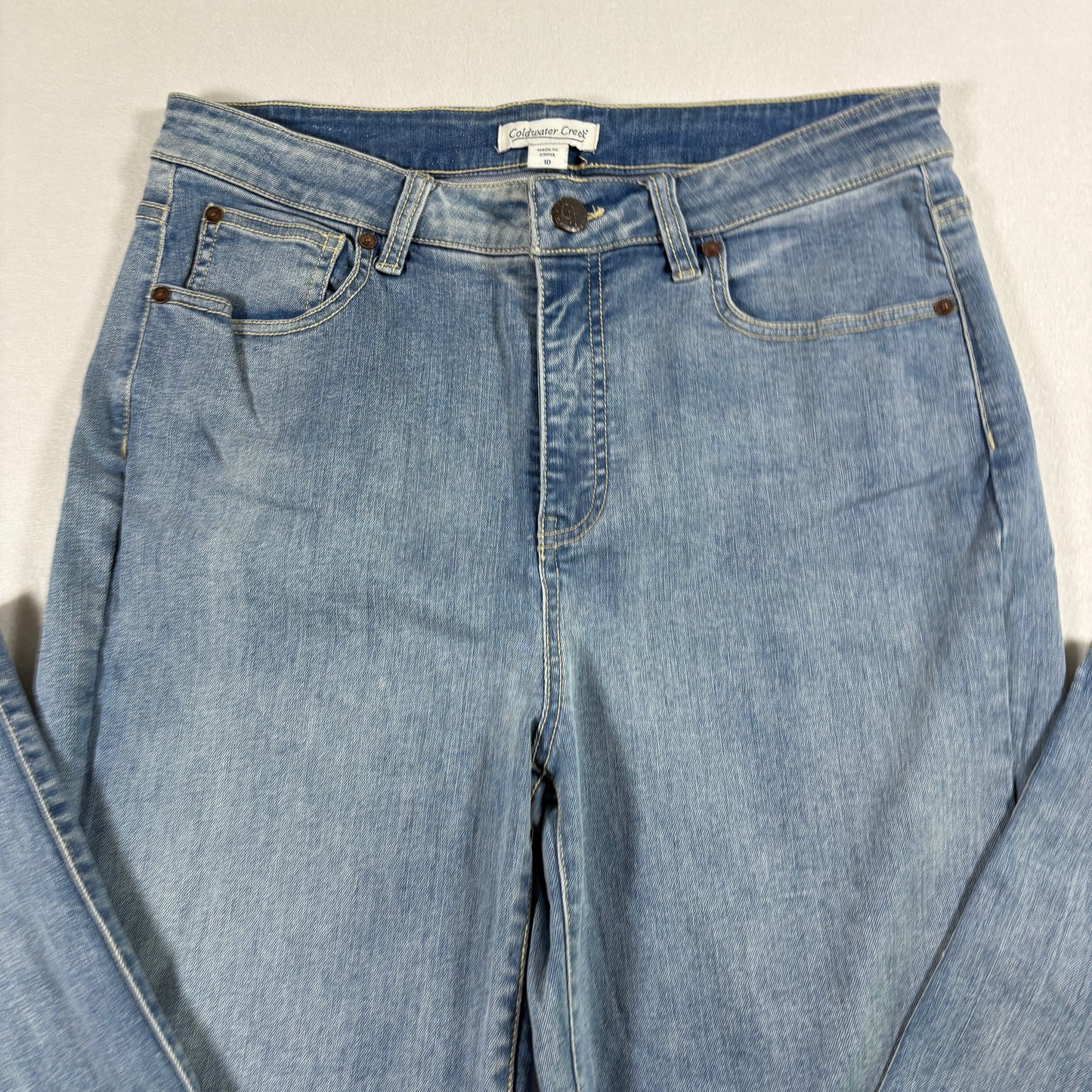 Coldwater Creek Womens Jeans 10 Light Wash Baggy Relaxed Fit Y2K High Rise