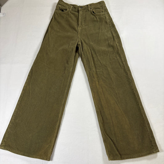 Reformation Jeans Womens Size 25 Green Corduroy Straight Vintage Y2K Pants Wide