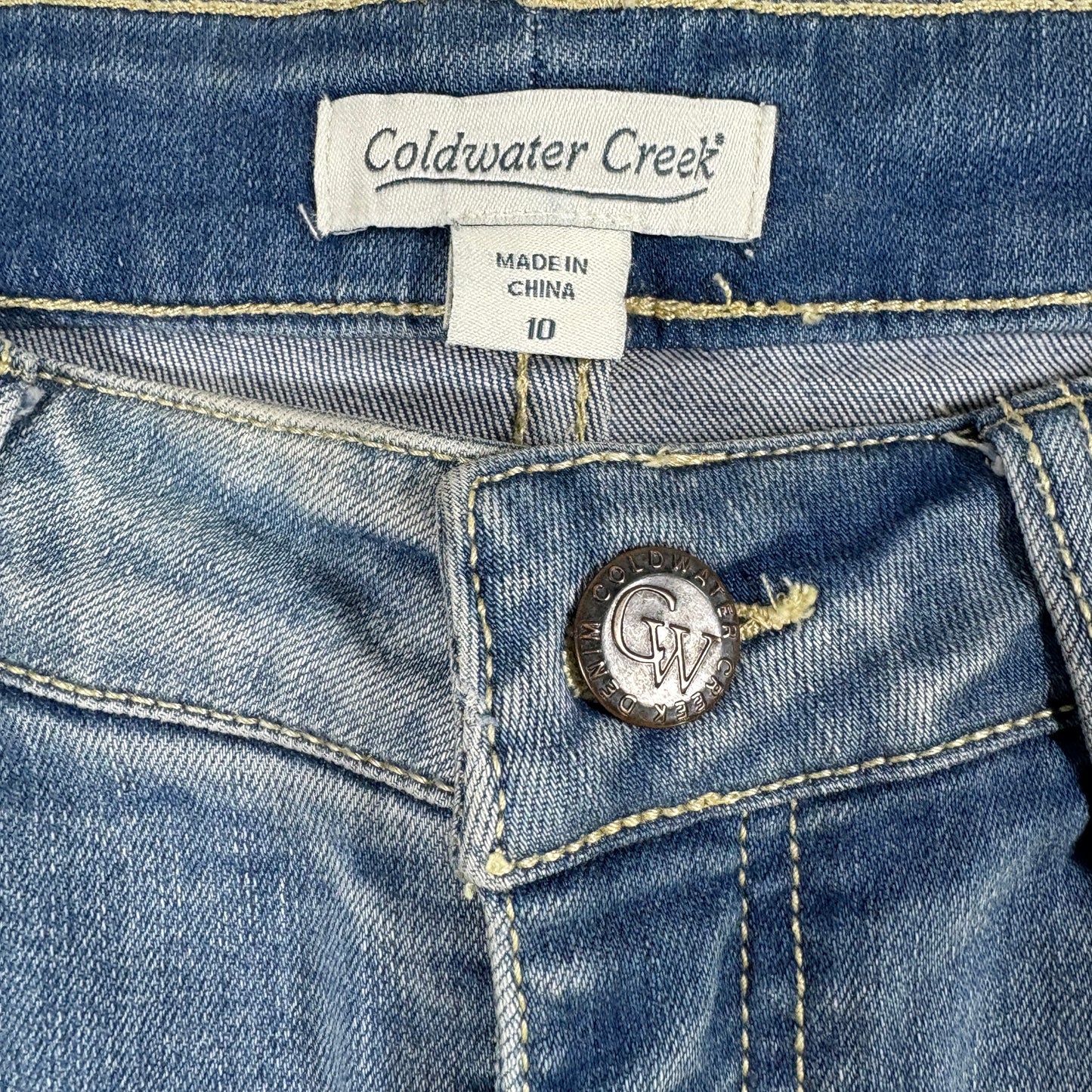 Coldwater Creek Womens Jeans 10 Light Wash Baggy Relaxed Fit Y2K High Rise