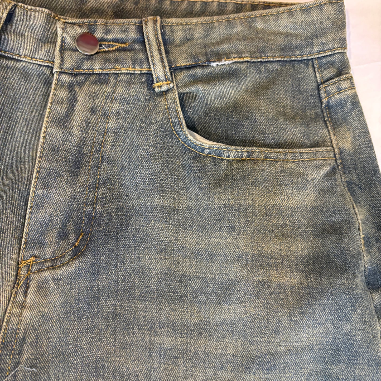 Women’s Size Large Light Wash Flare Jeans Vintage 90s Y2K Style High Waist Denim