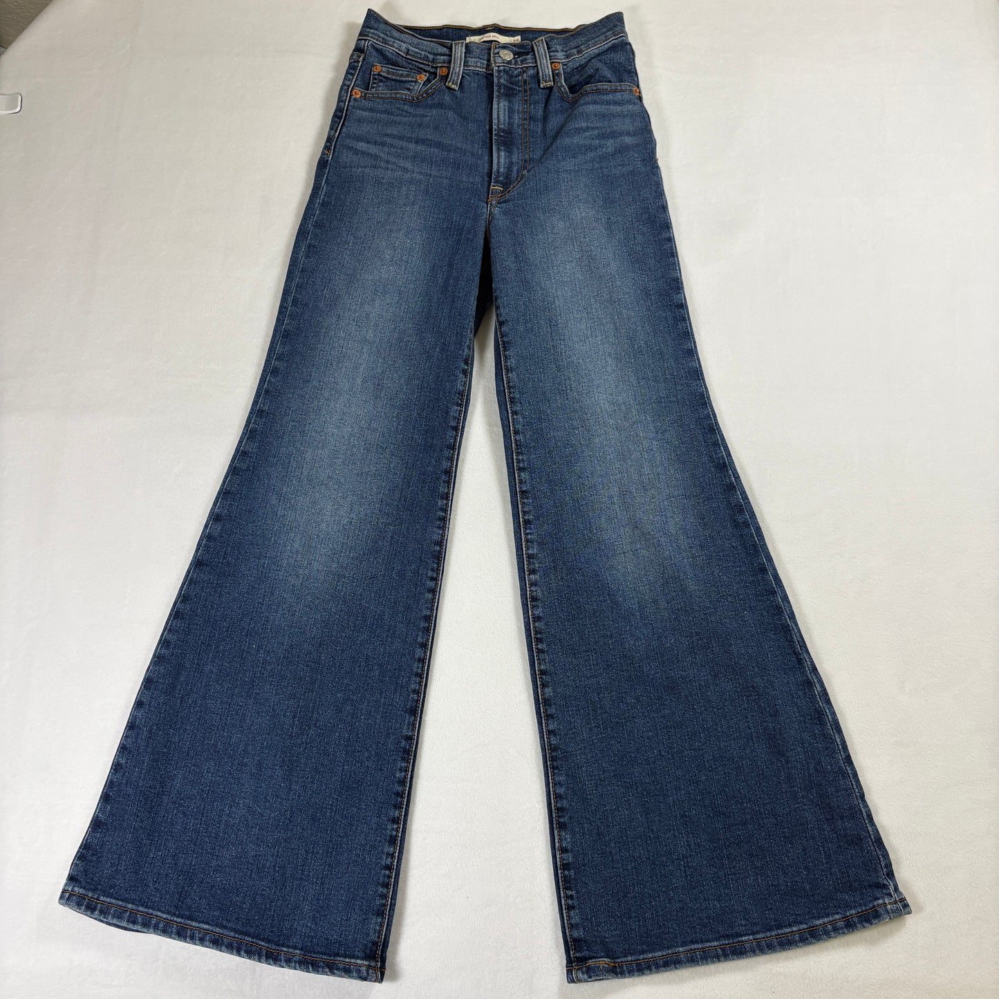 Levi Strauss Jeans Womens W24 L30 Blue Flare Vintage Y2K Denim Bootcut Retro Fit