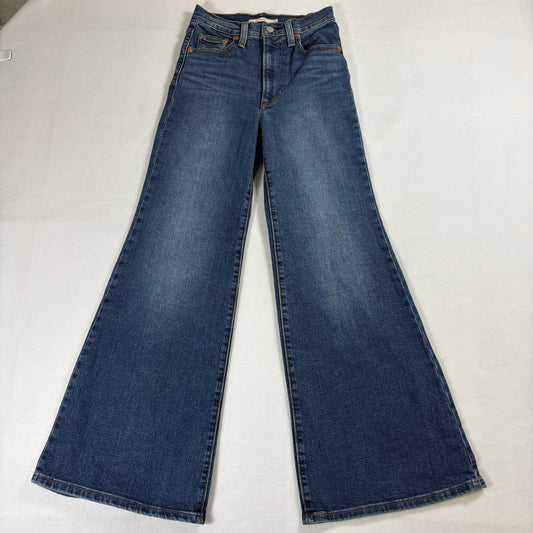 Levi Strauss Jeans Womens W24 L30 Blue Flare Vintage Y2K Denim Bootcut Retro Fit
