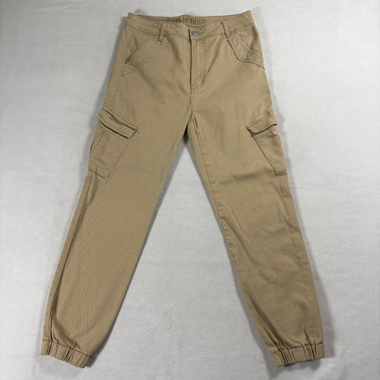 Anti Nobody Girls 9/10 Cargo Jogger Pants Khaki Stretch Cotton Casual
