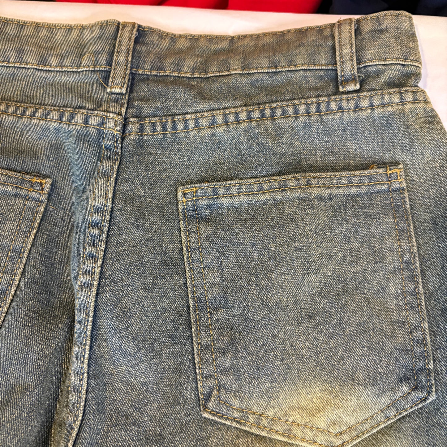 Women’s Size Large Light Wash Flare Jeans Vintage 90s Y2K Style High Waist Denim