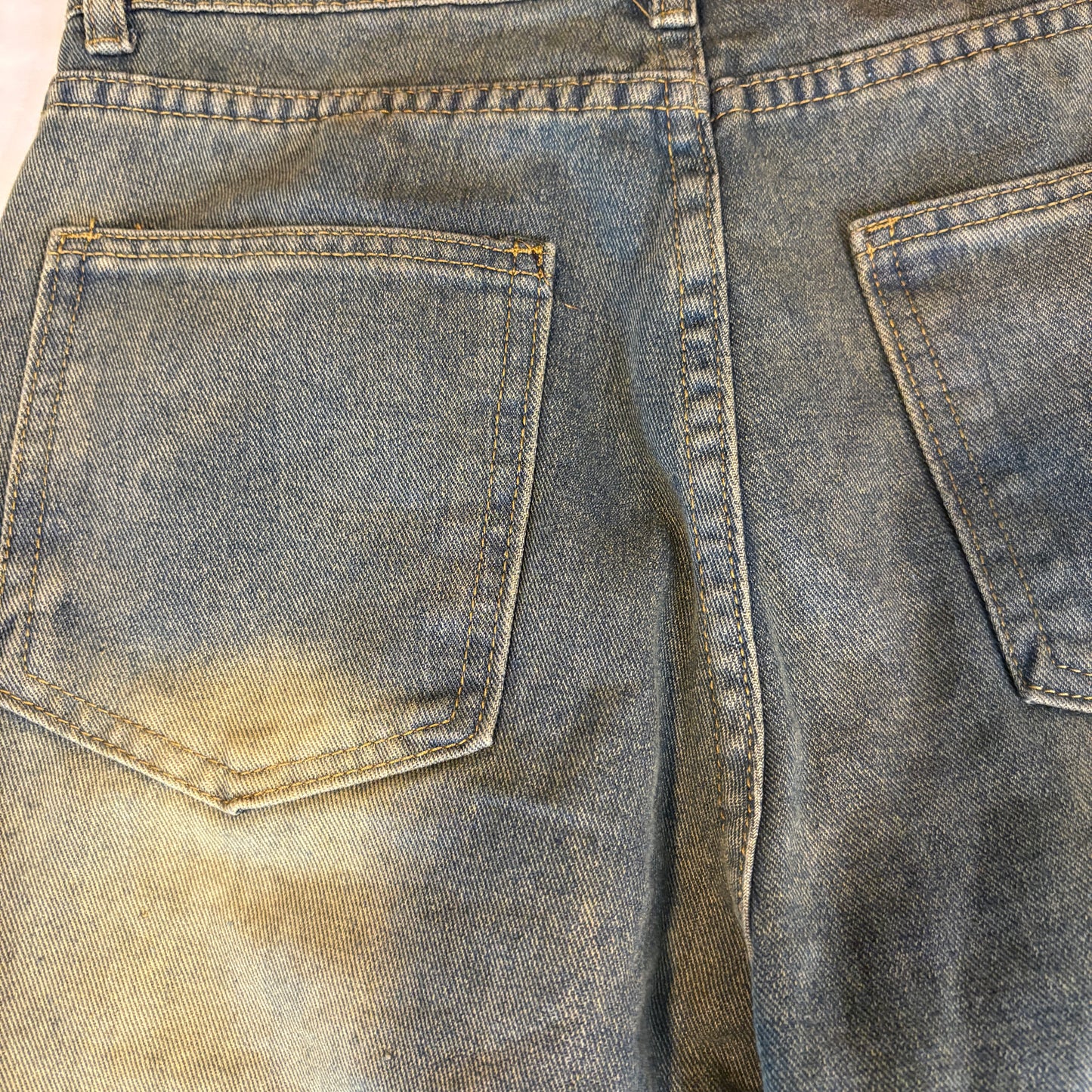Women’s Size Large Light Wash Flare Jeans Vintage 90s Y2K Style High Waist Denim