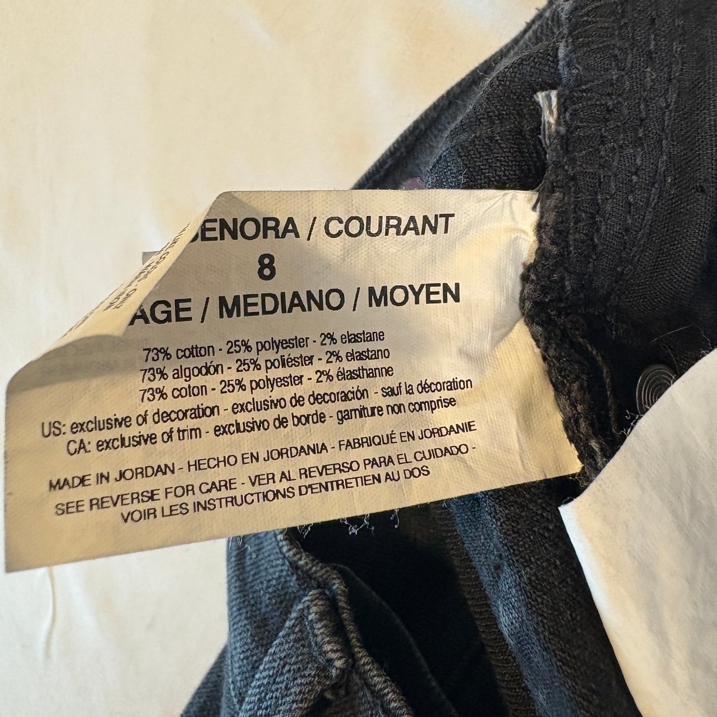 Gloria Vanderbilt Amanda Women’s Size 8 Black Bootcut Jeans Mid Rise Stretch Denim