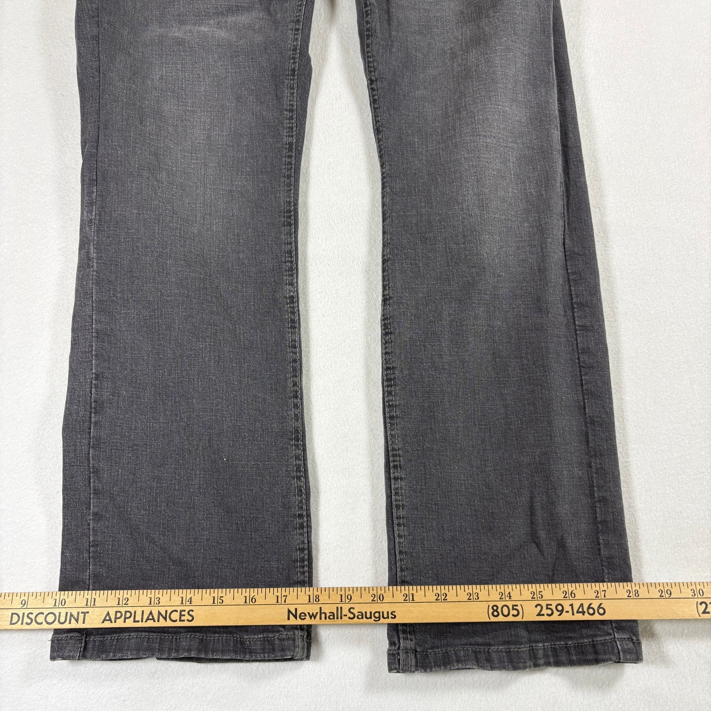 Urban Star Mens Jeans 32x32 Black Denim Stretch Straight Y2K Vintage Grunge