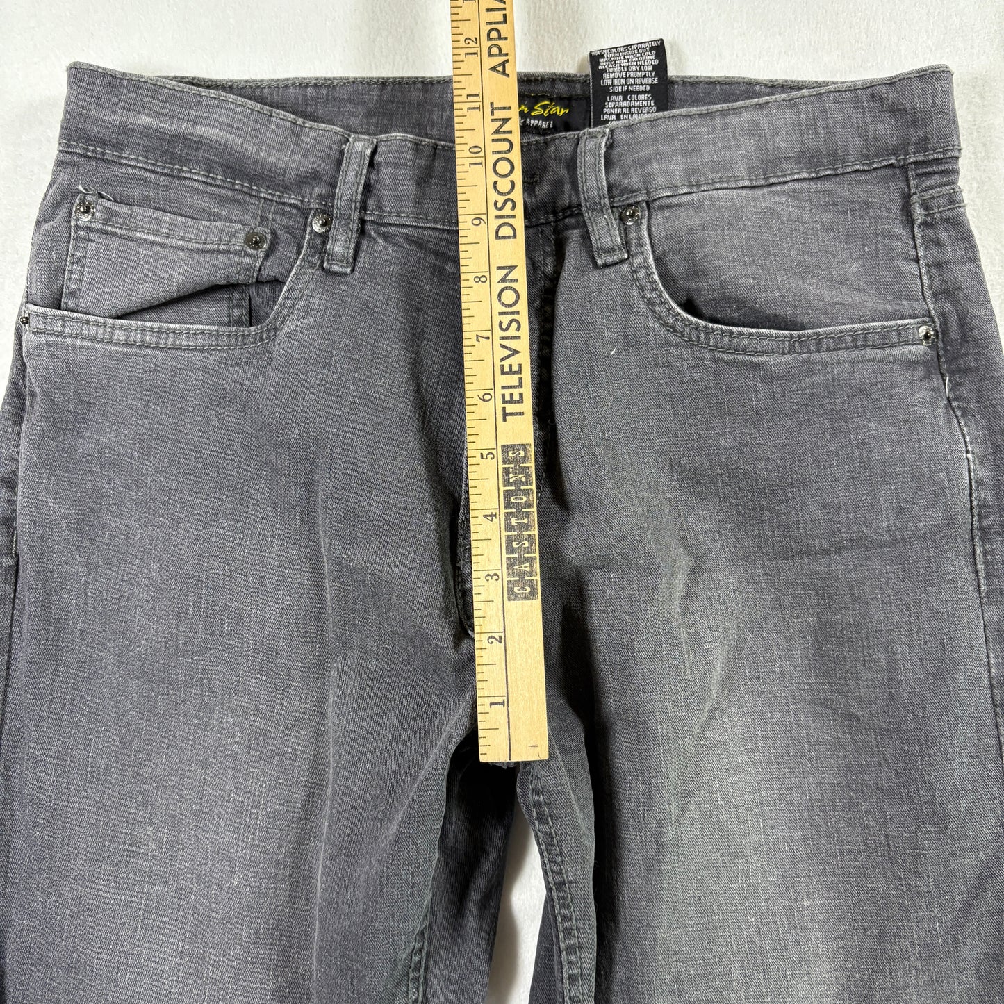 Urban Star Mens Jeans 32x32 Black Denim Stretch Straight Y2K Vintage Grunge