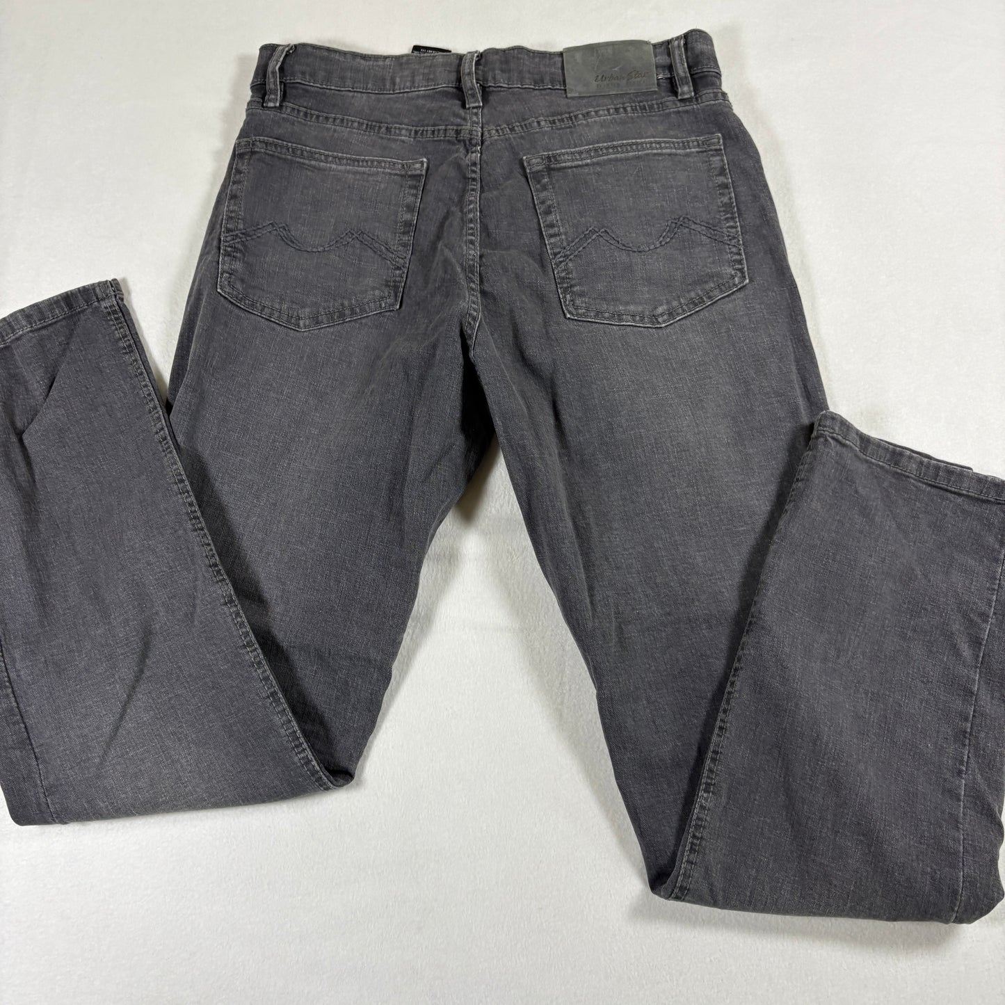 Urban Star Mens Jeans 32x32 Black Denim Stretch Straight Y2K Vintage Grunge