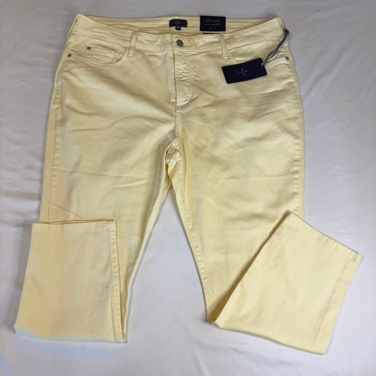 NYDJ Women's 18P Petite Yellow Bootcut Jeans Stretch Denim NWT Made in USA