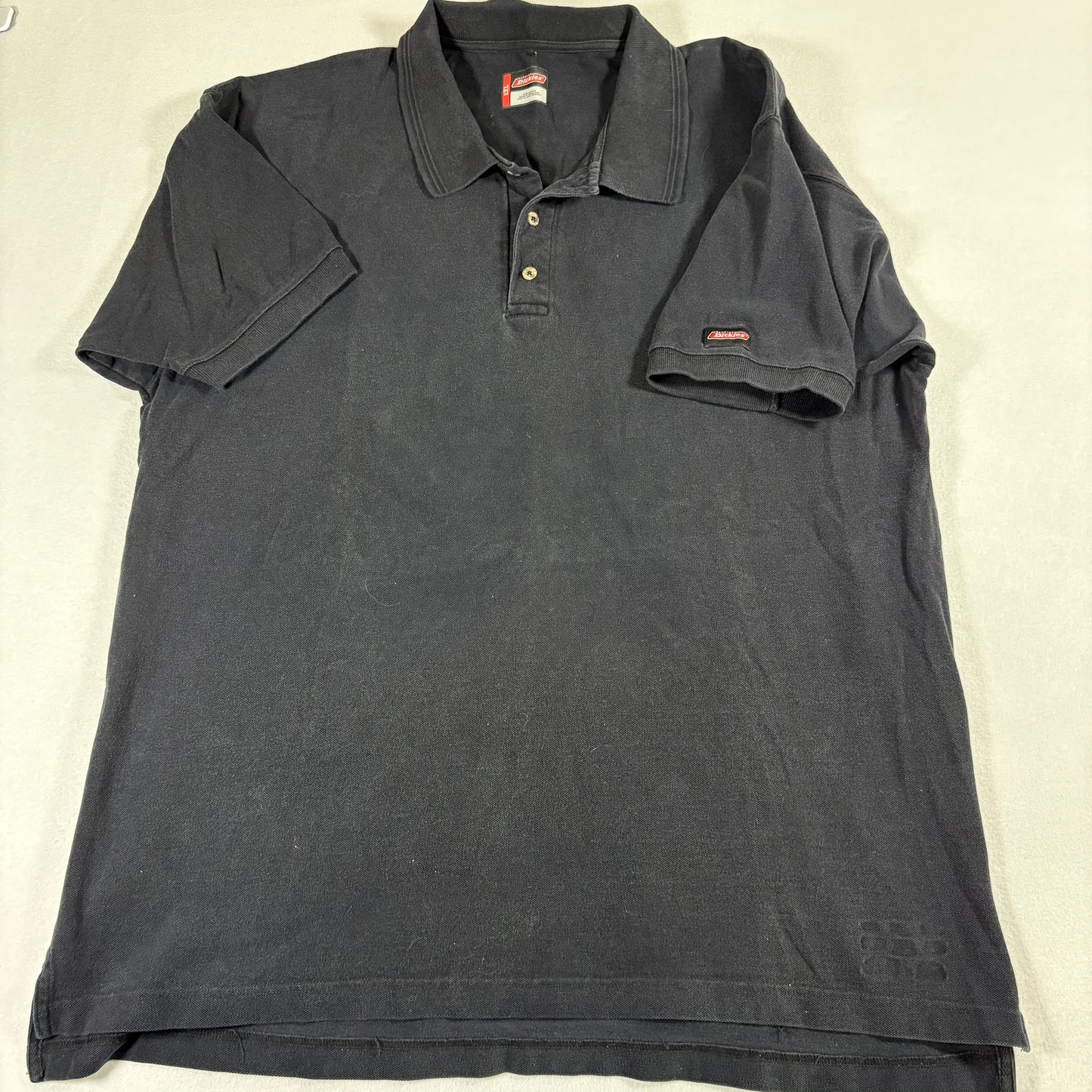 Dickies Mens Polo Shirt 2XL Black Short Sleeve Workwear Casual Classic Cotton
