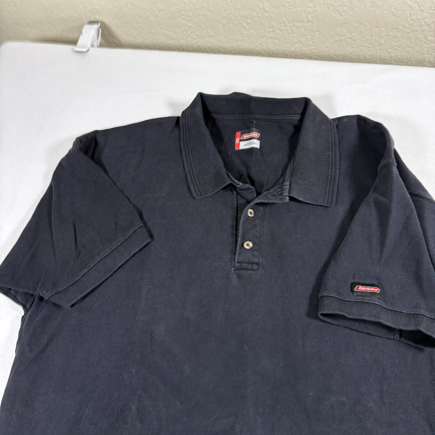 Dickies Mens Polo Shirt 2XL Black Short Sleeve Workwear Casual Classic Cotton