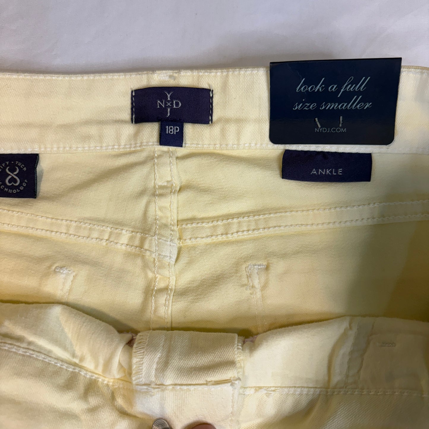 NYDJ Women's 18P Petite Yellow Bootcut Jeans Stretch Denim NWT Made in USA