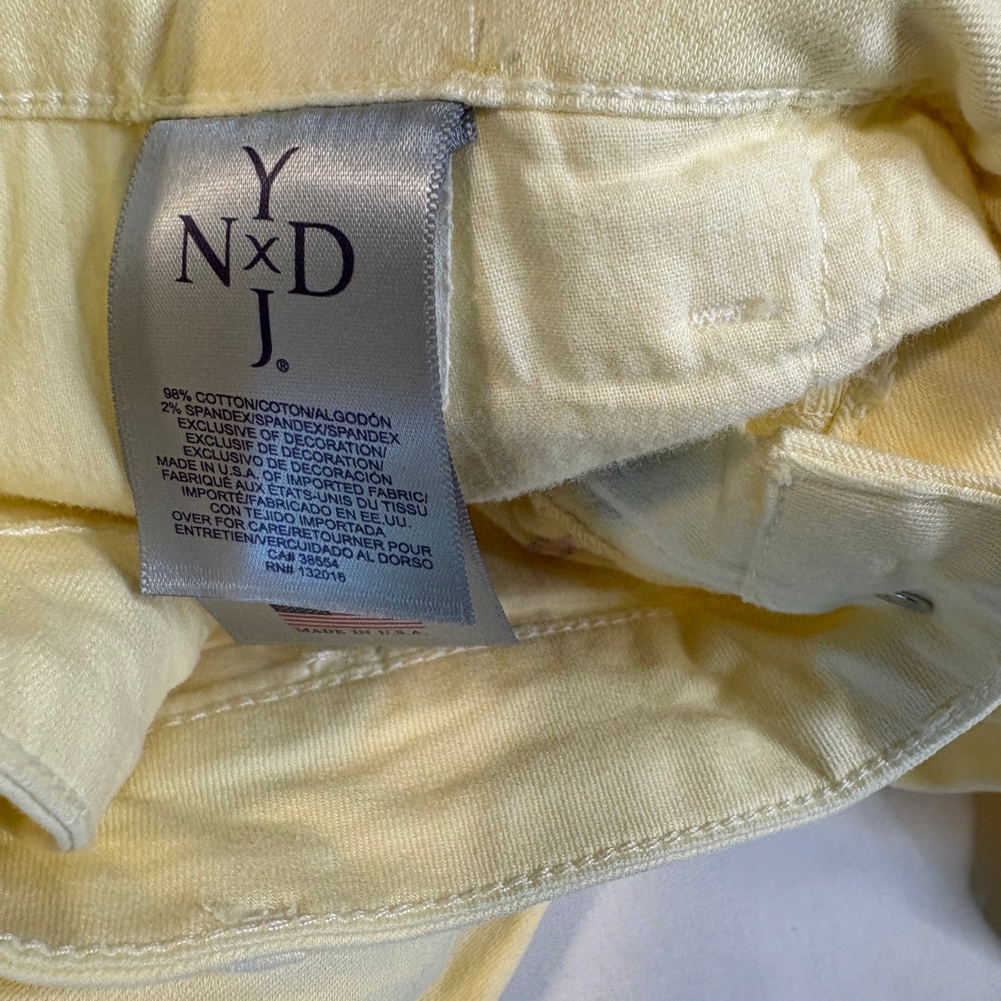 NYDJ Women's 18P Petite Yellow Bootcut Jeans Stretch Denim NWT Made in USA