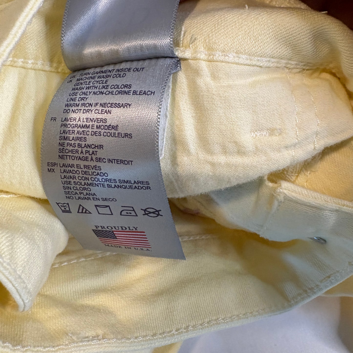 NYDJ Women's 18P Petite Yellow Bootcut Jeans Stretch Denim NWT Made in USA