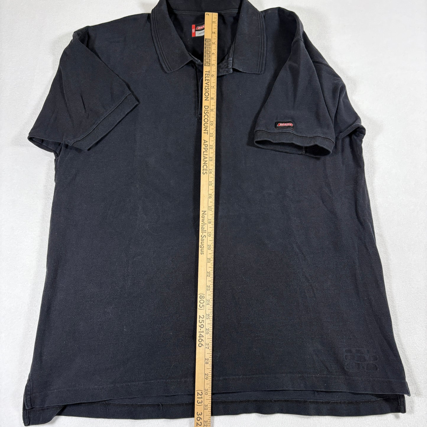 Dickies Mens Polo Shirt 2XL Black Short Sleeve Workwear Casual Classic Cotton