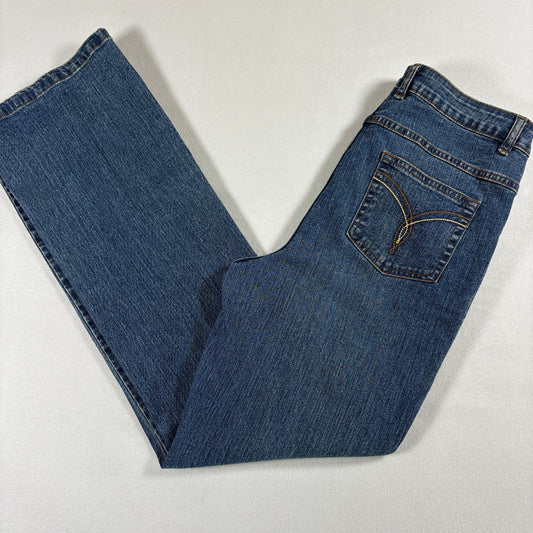 Westport Womens Jeans 10 Blue Denim Stretch High Rise Vintage Y2K Straight Leg