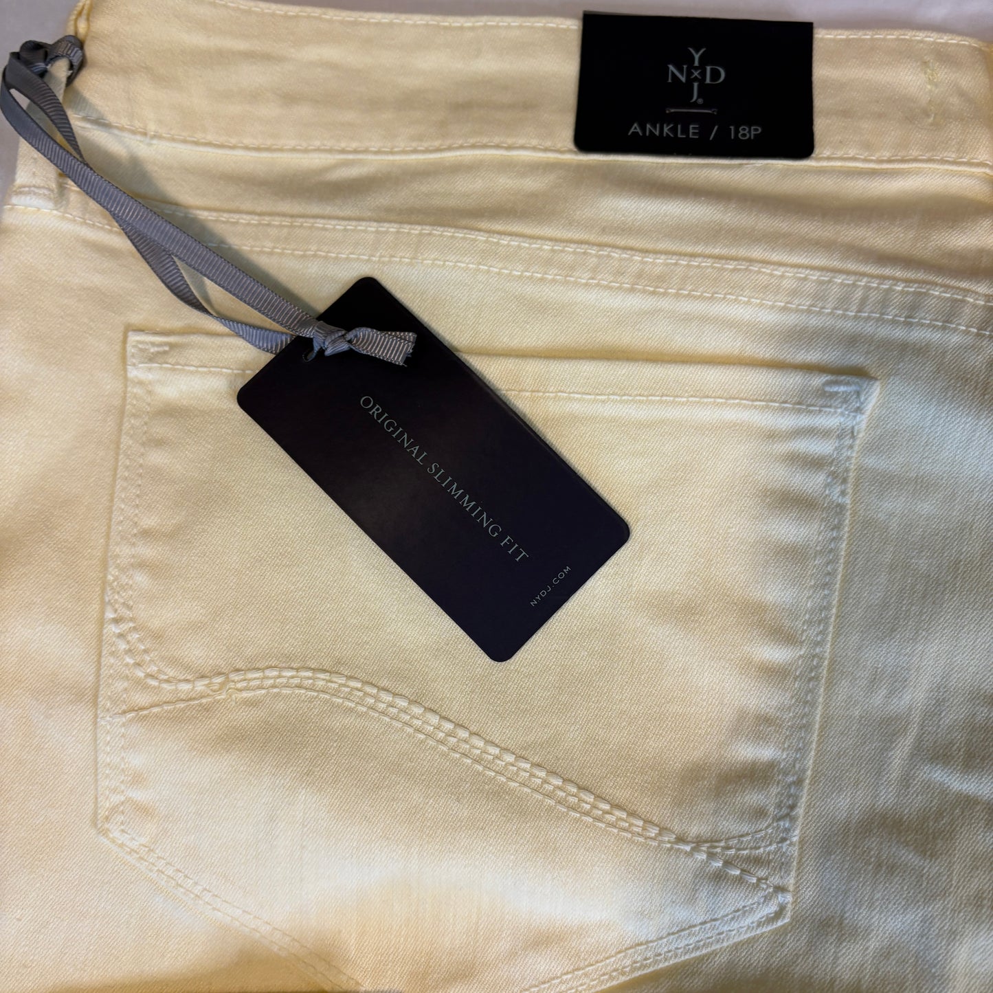 NYDJ Women's 18P Petite Yellow Bootcut Jeans Stretch Denim NWT Made in USA