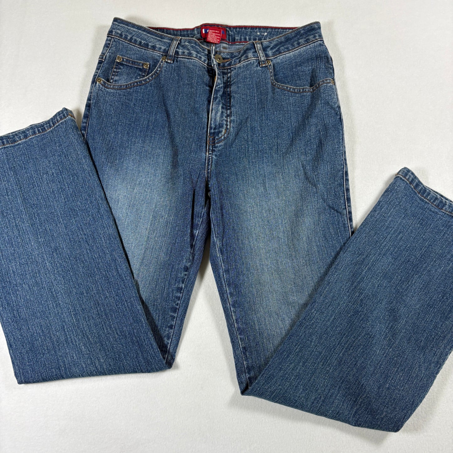 Westport Womens Jeans 10 Blue Denim Stretch High Rise Vintage Y2K Straight Leg