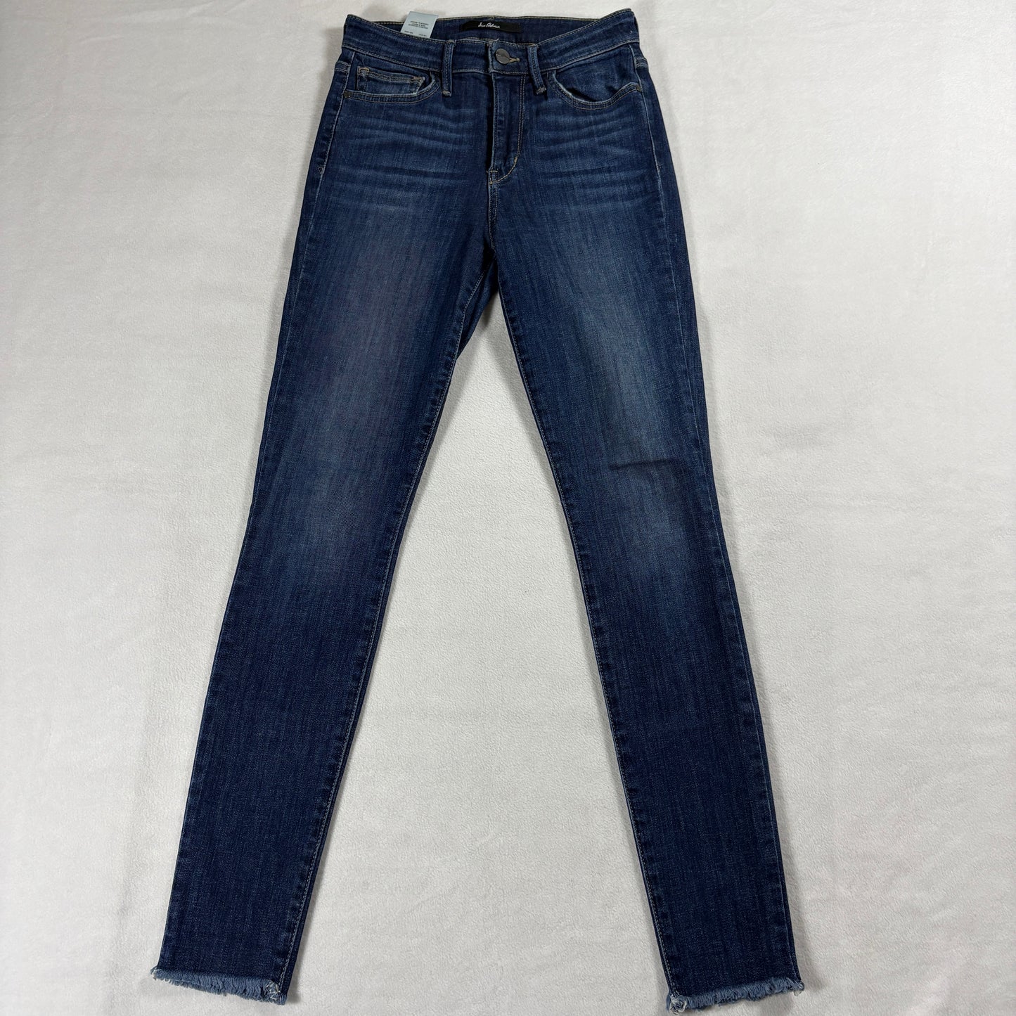 Sam Edelman Stiletto High Rise Skinny Ankle Jeans Blue Raw Hem 29