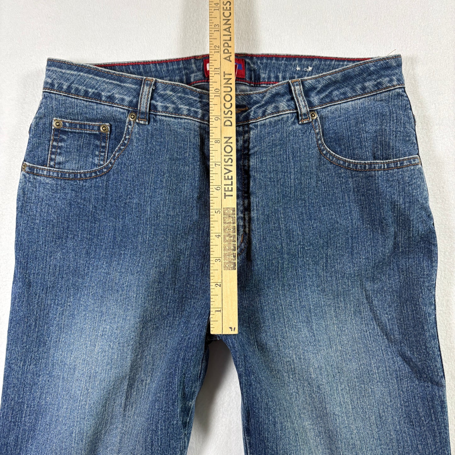 Westport Womens Jeans 10 Blue Denim Stretch High Rise Vintage Y2K Straight Leg