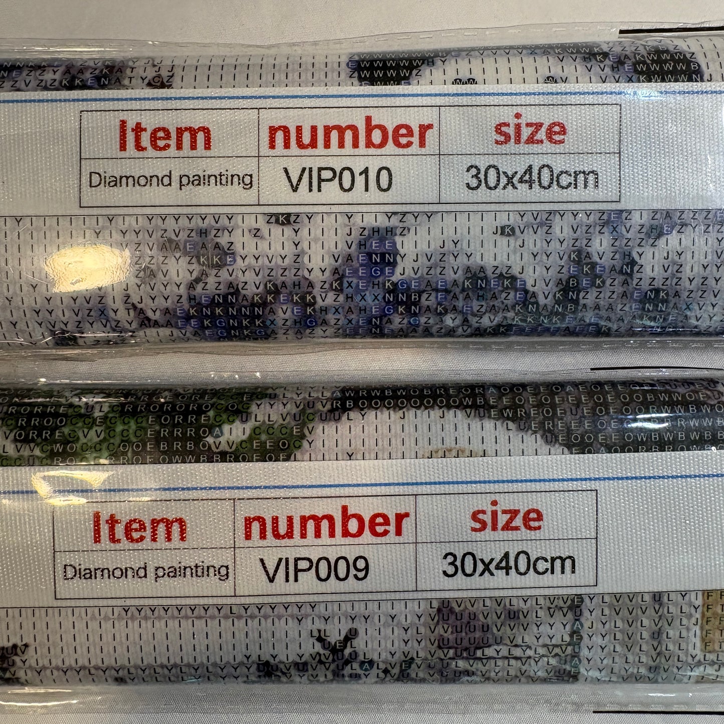 Lot of 2 Diamond Painting Kits 30x40cm VIP009 & VIP010 DIY Craft Canvas New