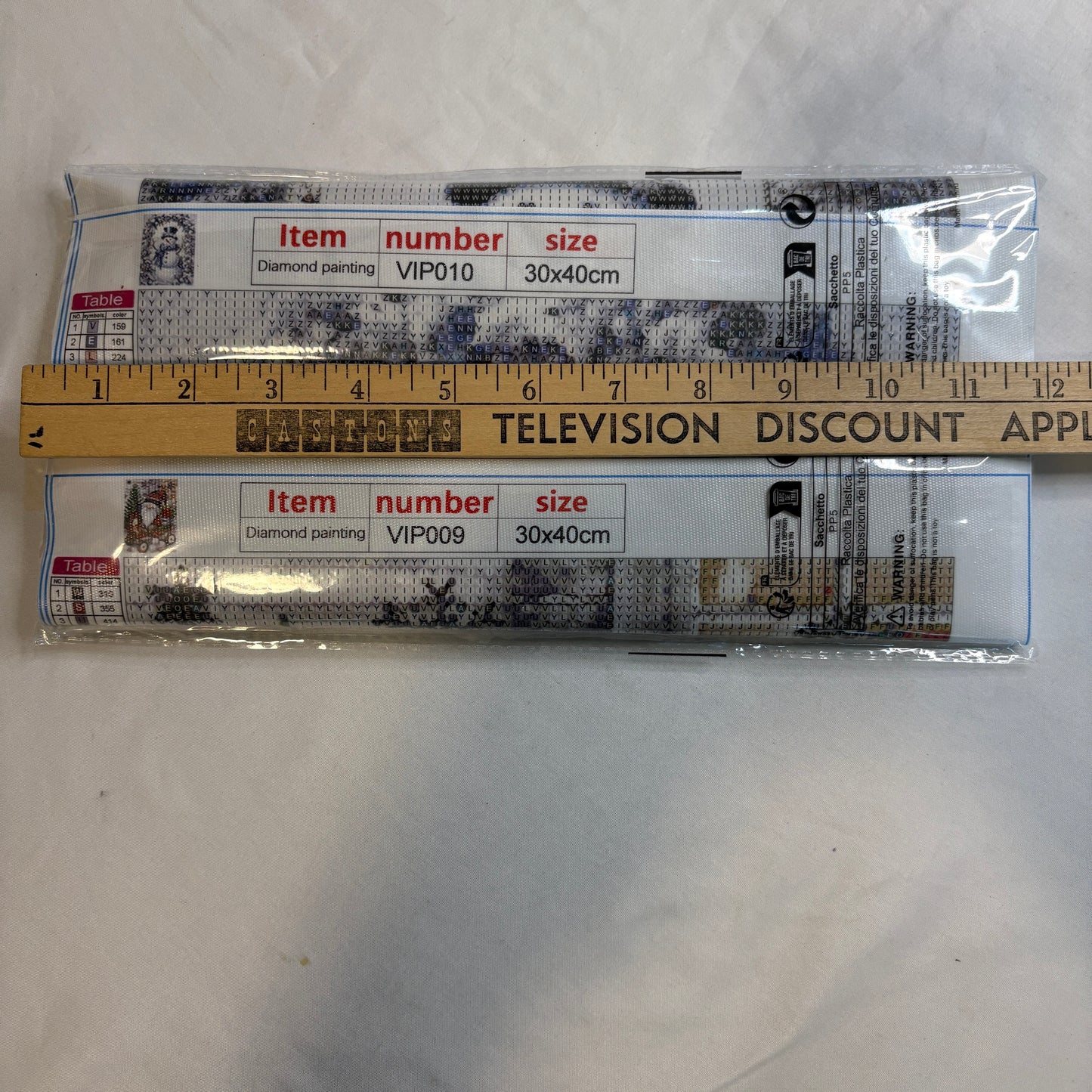 Lot of 2 Diamond Painting Kits 30x40cm VIP009 & VIP010 DIY Craft Canvas New